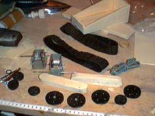 parts and wooden chassis